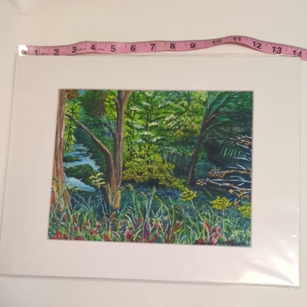 Signed Matted Art Print Landscape Grand Wanderings Sharon Morthier Signed Decor